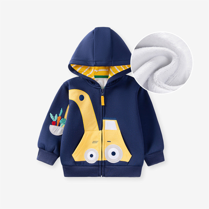 Winter and Autumn Boys Cartoon Pattern Long Sleeves Zip-up Hooded Coat, MyKids-USA®, Baby & Toddler Coats & Jackets, MyKids-USA -  -  -  -  -  -  - .