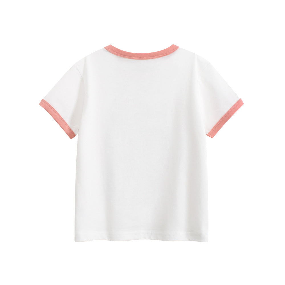 Summer Girls’ Cartoon Cats Pattern Printed T-shirt in European and American Style, MyKids-USA®, Baby & Toddler Tops, MyKids-USA -  -  -  -  -  -  - .