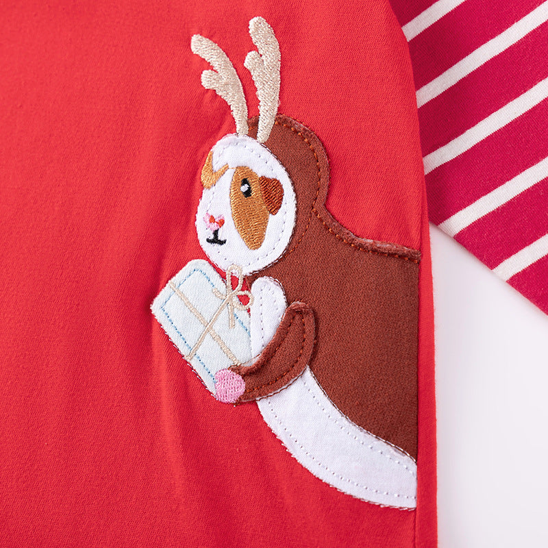 Autumn and Spring Christmas Cartoon and Striped Pattern Long Sleeves Dress, MyKids-USA®, Baby & Toddler Dresses, MyKids-USA -  -  -  -  -  -  - .
