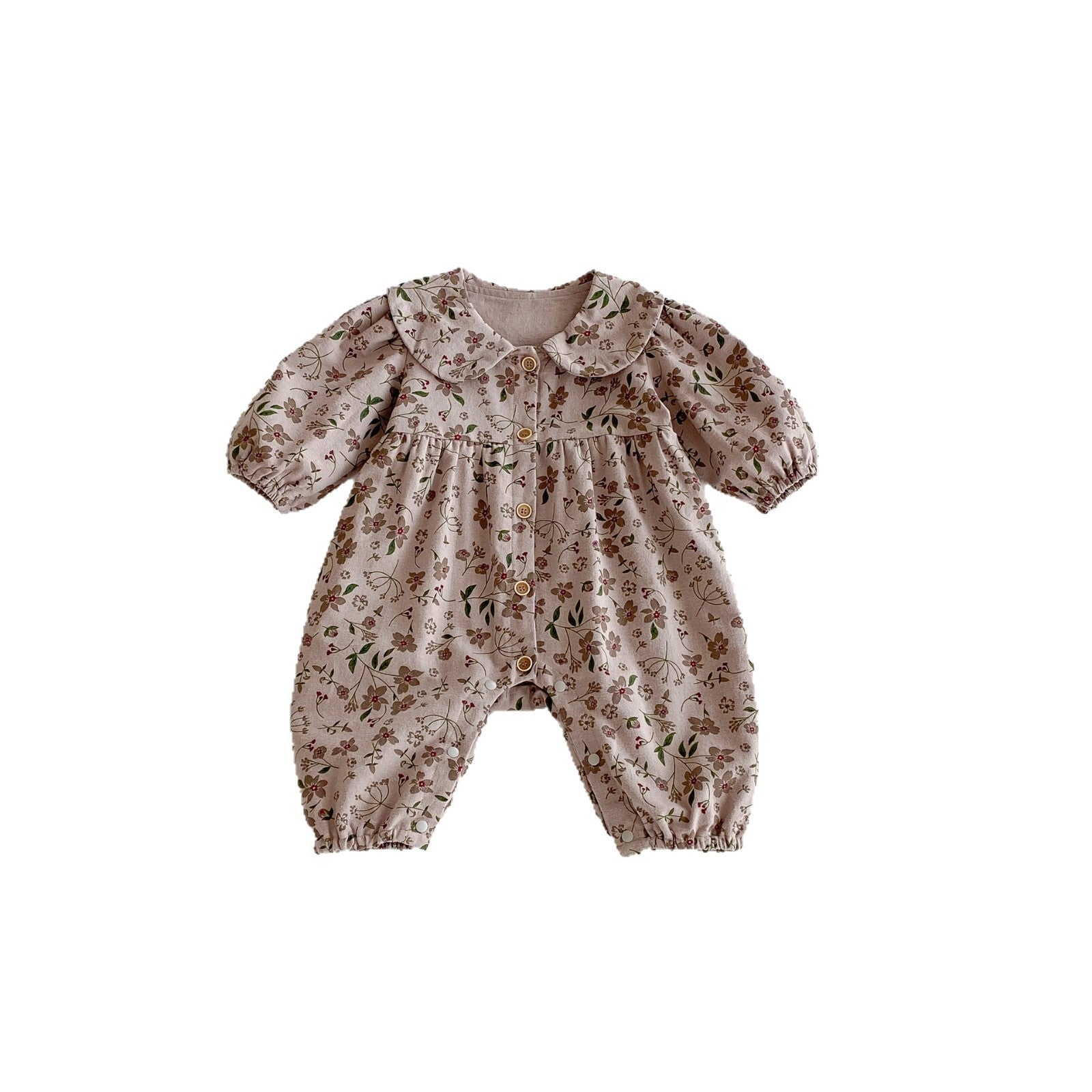 Autumn Arrival Baby Girls Long Sleeves Floral Pattern Single Breasted Rompers, MyKids-USA®, Baby One-Pieces, MyKids-USA -  -  -  -  -  -  - .