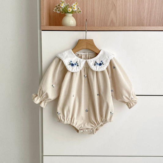 Autumn Baby Kids Girls Flowers Embroidered Pattern Long-sleeved bodysuit and Dress – Princess Sister Matching Set, MyKids-USA®, Baby & Toddler Dresses, MyKids-USA - Size/Age - 66 (3-6M) - Color - Apricot -  -  - TR2509192323-A.