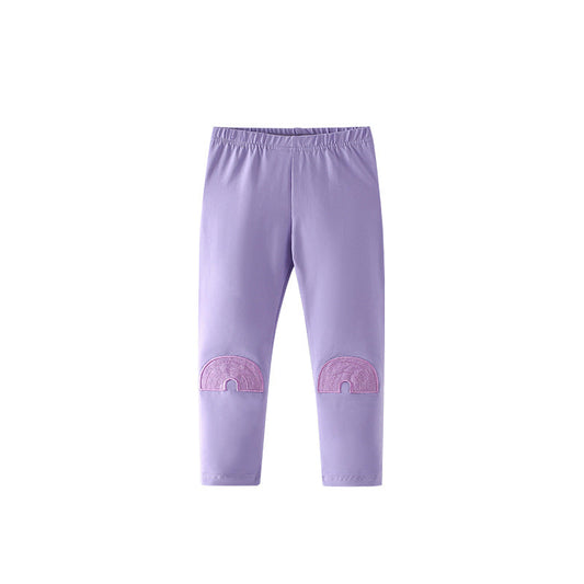 Autumn Arrival Baby Kids Girls Rainbows Pattern Casual Pants, MyKids-USA®, Trousers, MyKids-USA - Size/Age - 100 (2-3Y) - Color - Purple -  -  - TR2509182313-A.