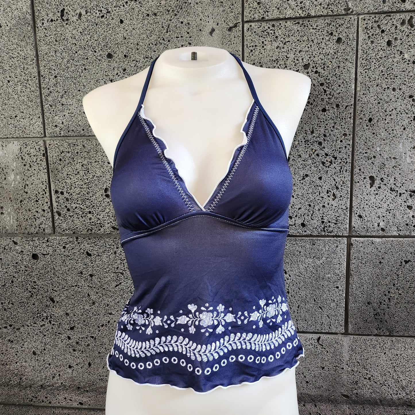 Loco Boutique Loco Broidery Ruffle Tankini Top