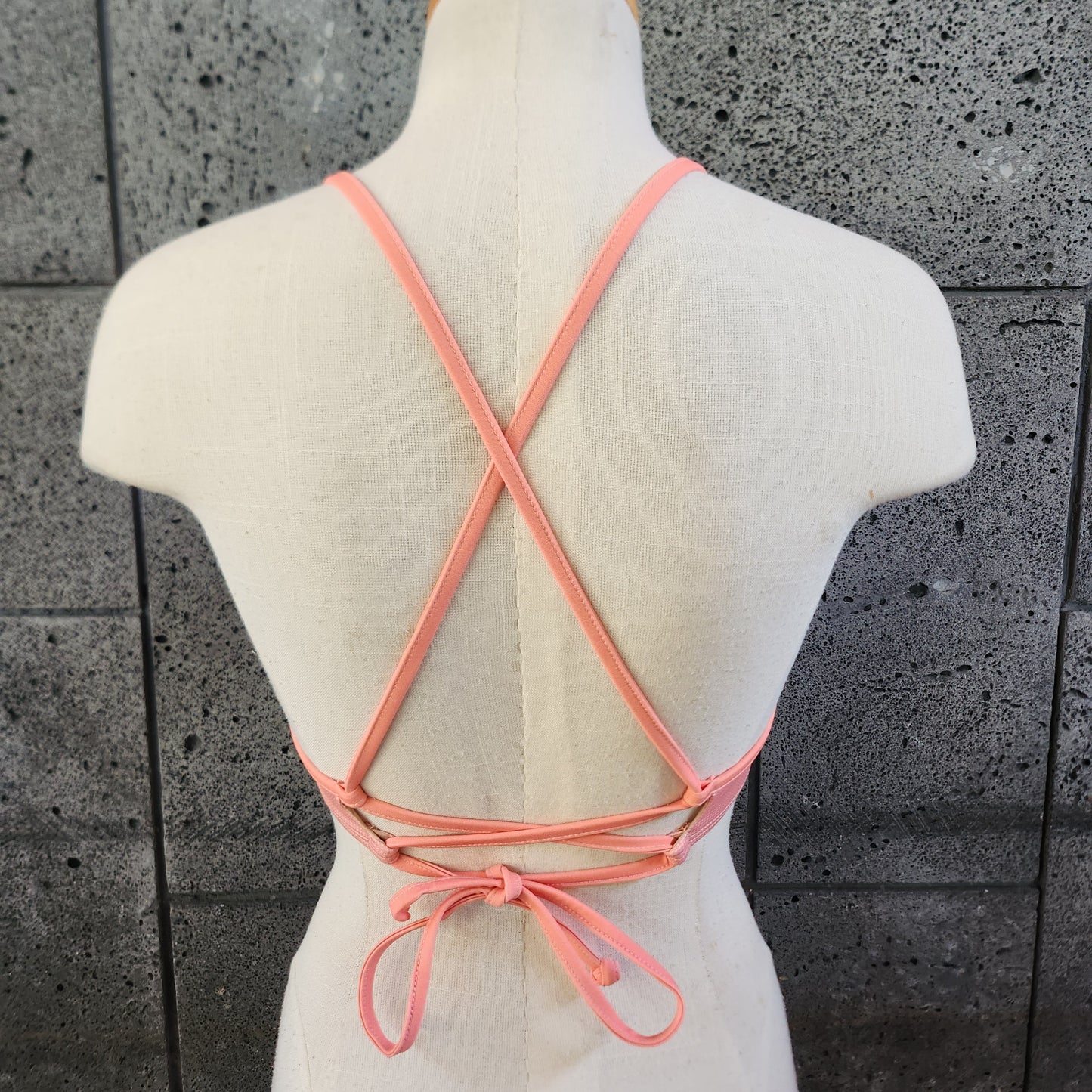Loco Boutique Stitch Underwire Tie Back Bikini Top