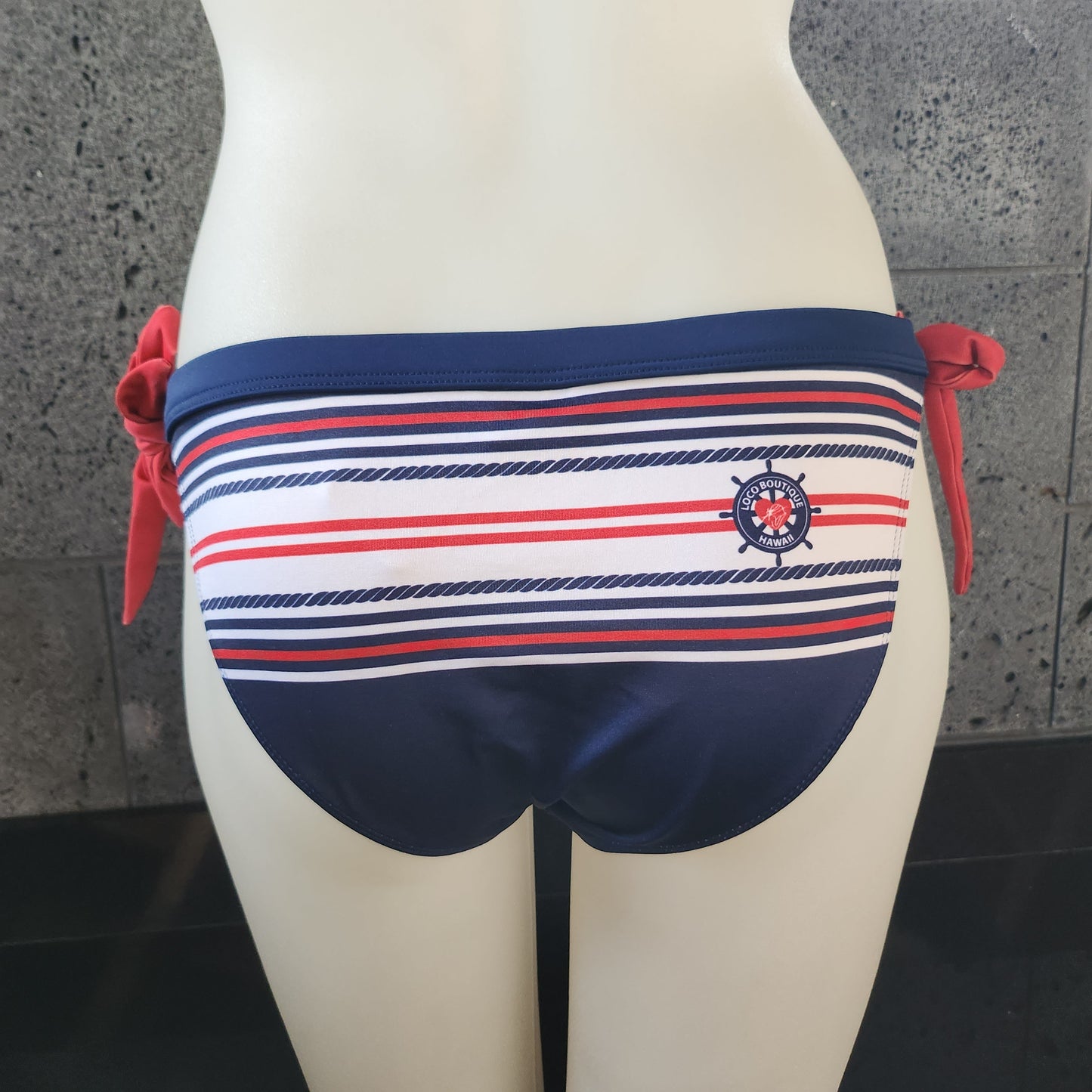 Loco Boutique Woman's Yacht Removable Ribbons Bikini Bottom
