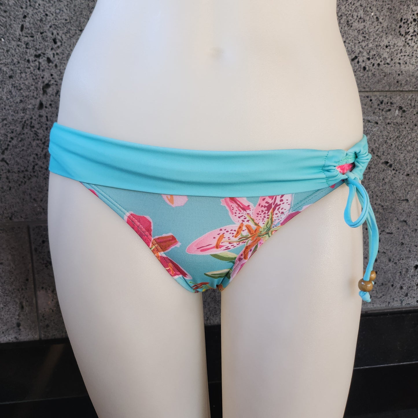 Loco Boutique Woman's Tropical Orchid Folded Over Bikini Bottom