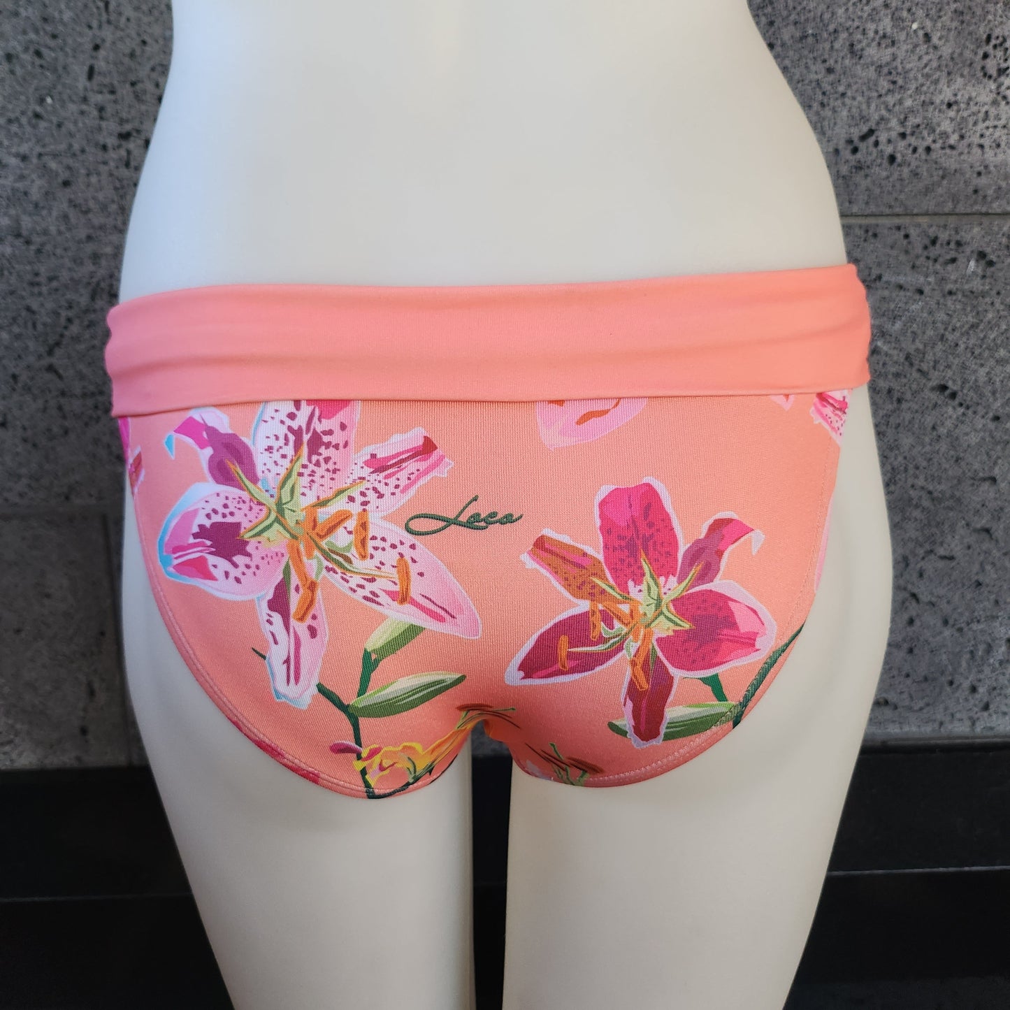 Loco Boutique Woman's Tropical Orchid Folded Over Bikini Bottom