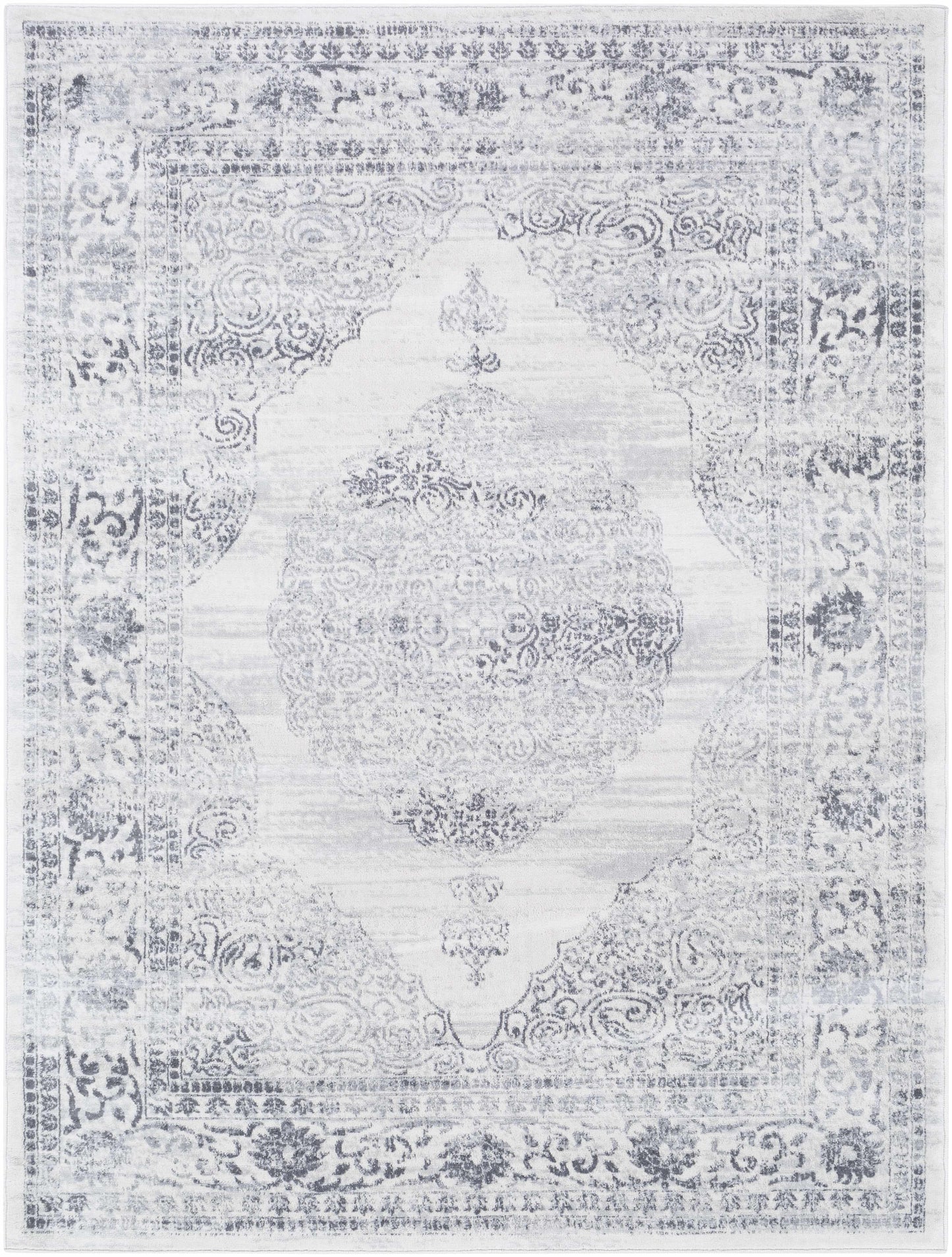 Caloundra 7x9 Distressed Medallion Area Rug - Clearance