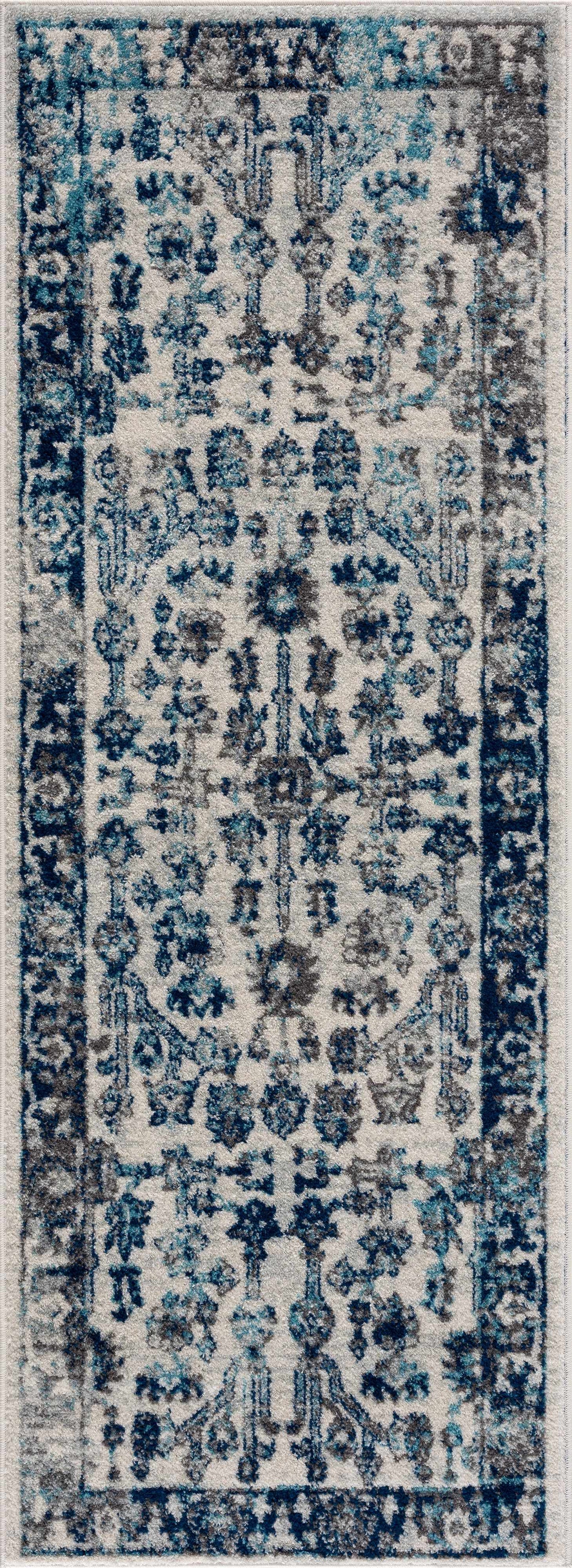 Istanbul Vintage Blue Area Carpet - Clearance