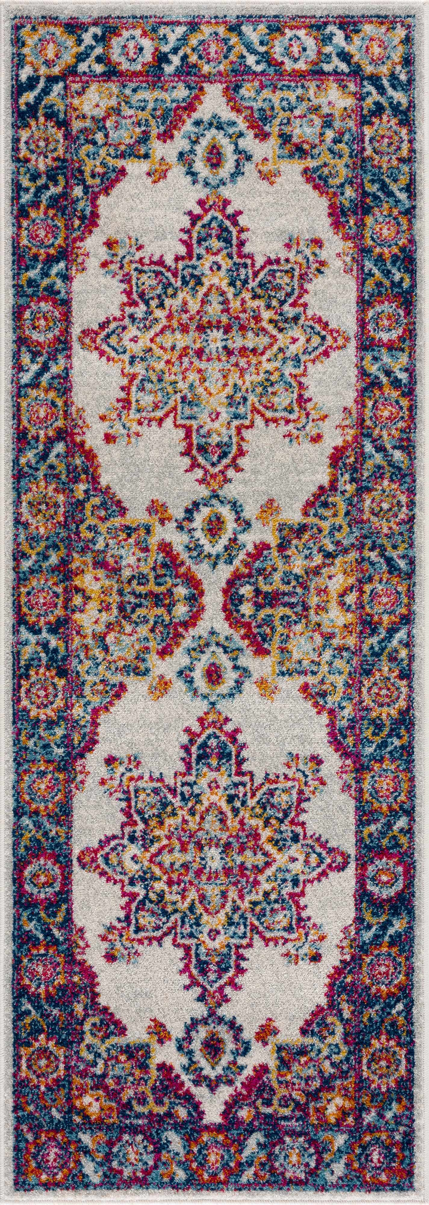 Istanbul Medallion Orange Area Carpet - Clearance