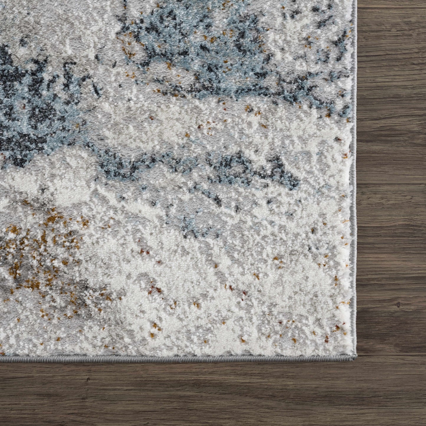 Lively Marble Blue Area Rug