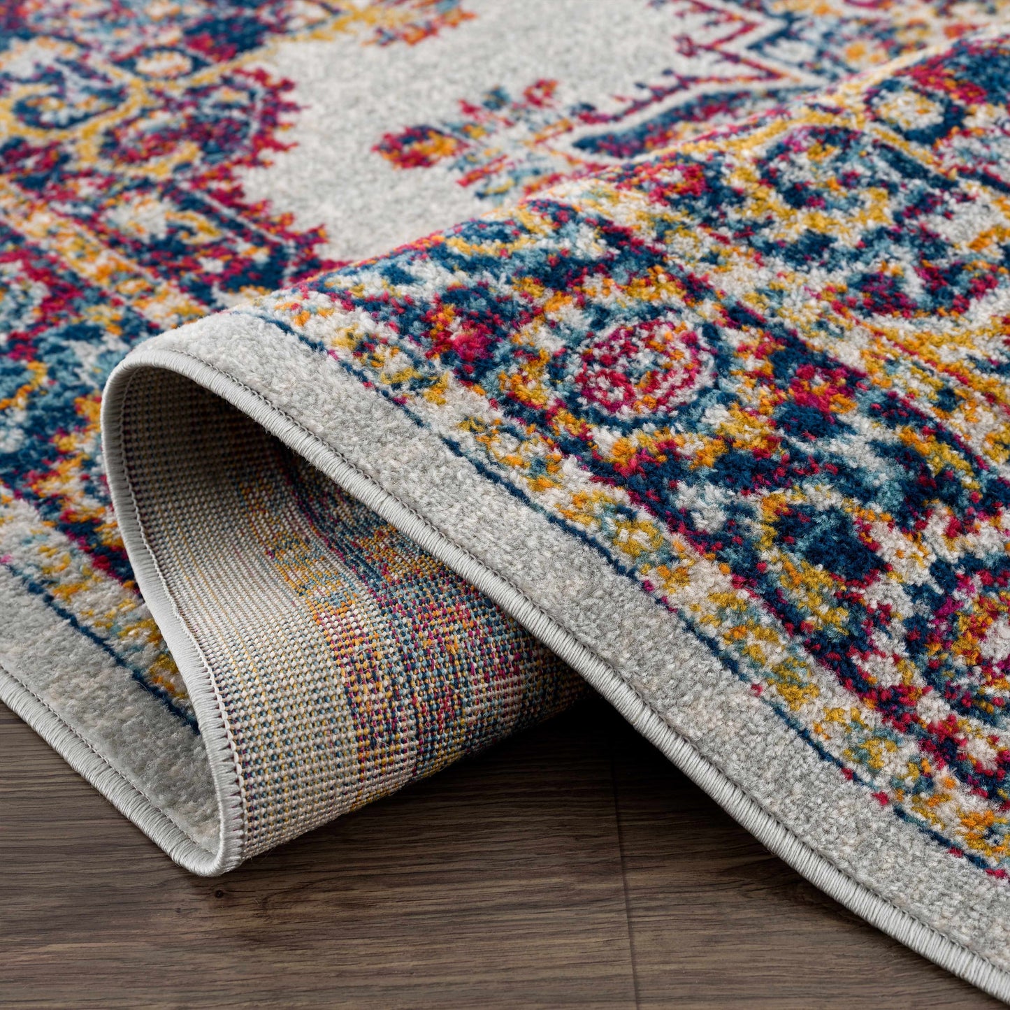 Istanbul Medallion Orange Area Carpet - Clearance