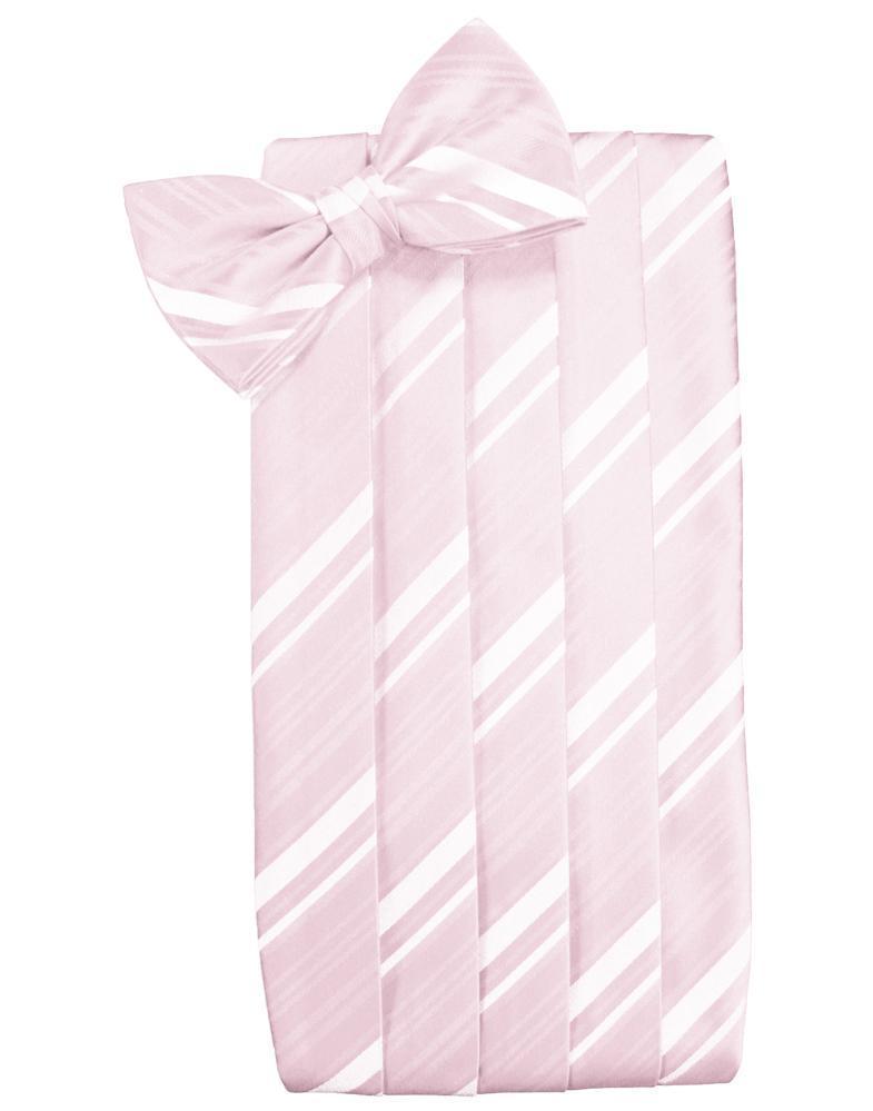 Set Striped Satin Cummerbund & Bow Tie