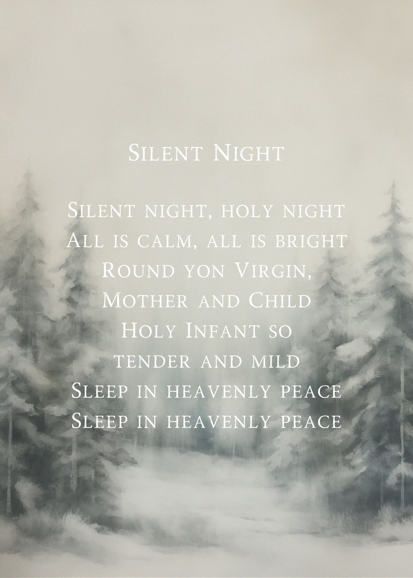 Silent Night | 5x7 Hymn Art Print