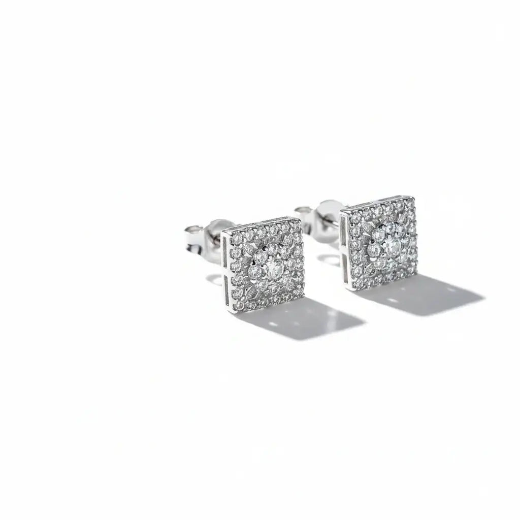 Sterling silver moissanite stud earrings Diamond Earrings S925