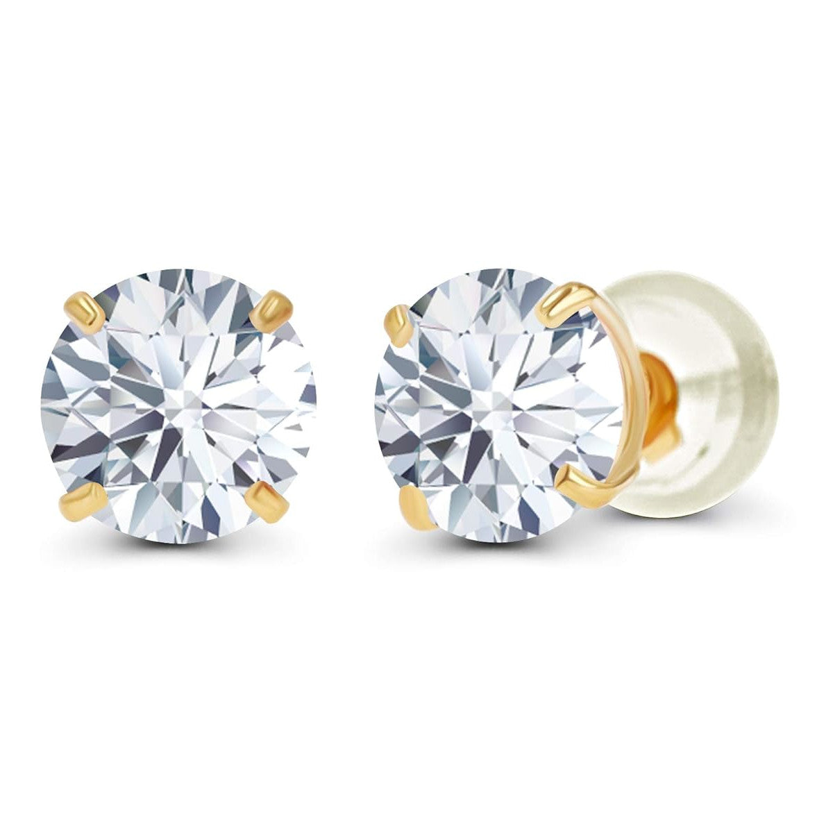 1.50 CTW Lab-Grown Diamond Stud Earrings in 14K White or Yellow Gold – F Color, VS Clarity | AGI Certified