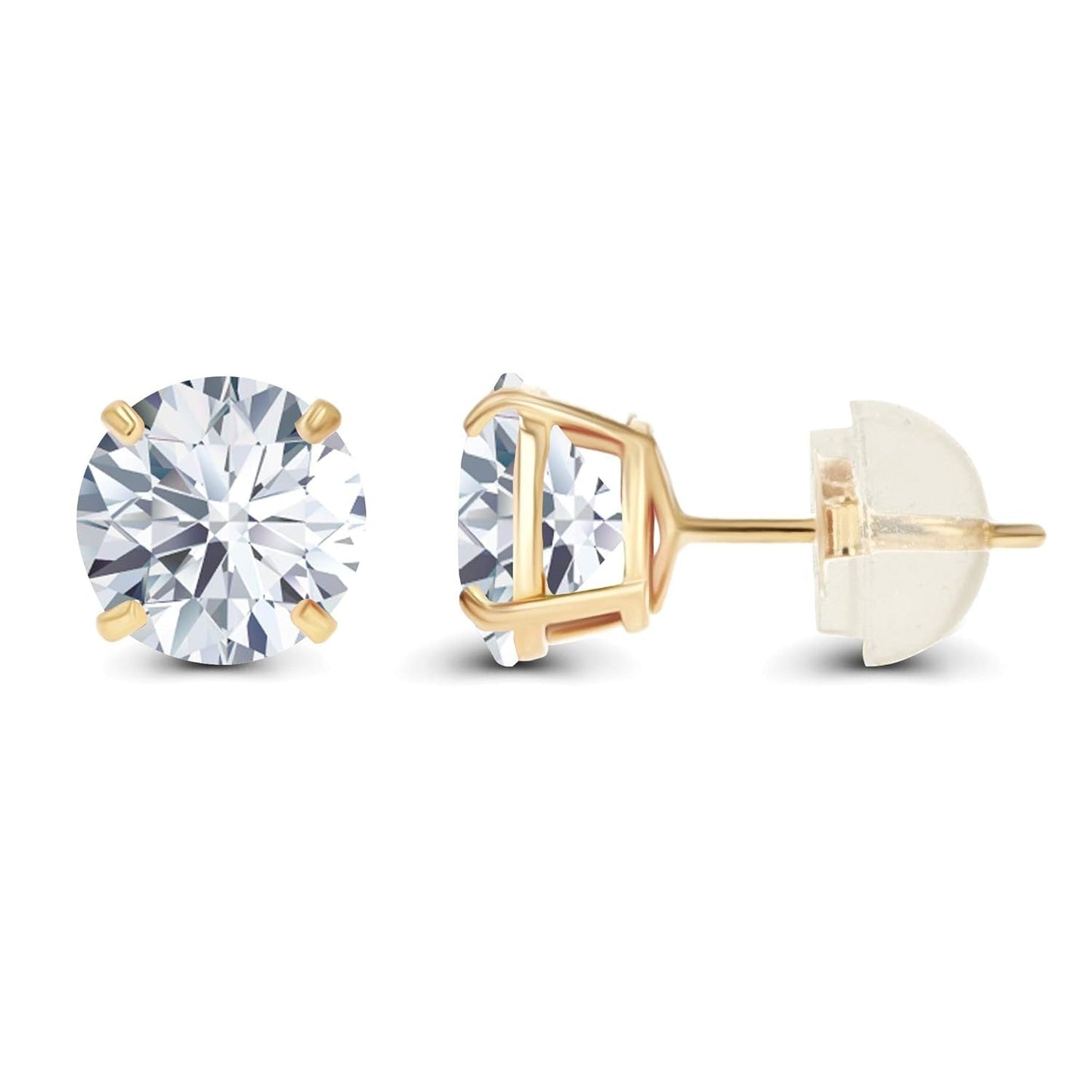 1.50 CTW Lab-Grown Diamond Stud Earrings in 14K White or Yellow Gold – F Color, VS Clarity | AGI Certified