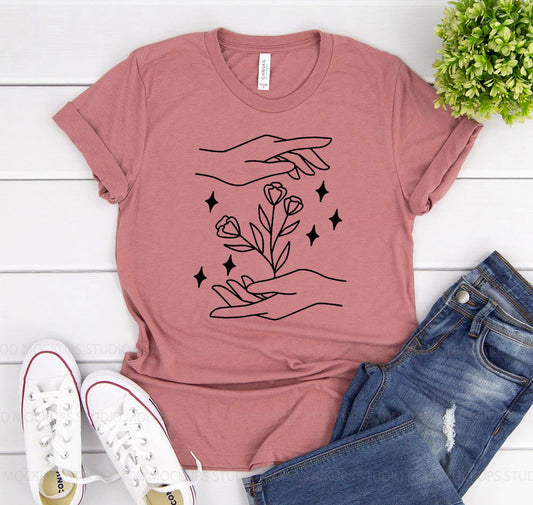 Hand And Flower T-shirt