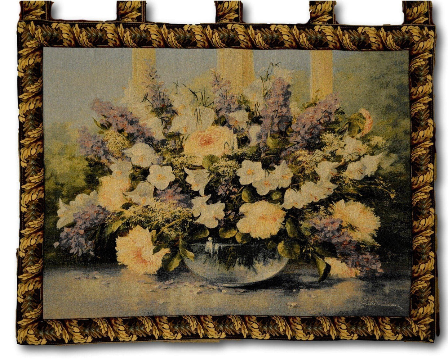 Tache 33 X 24 Inch Flowering Bouquet Floral Tapestry Wall Hanging