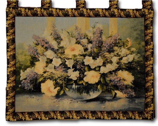 Tache 33 X 24 Inch Flowering Bouquet Floral Tapestry Wall Hanging
