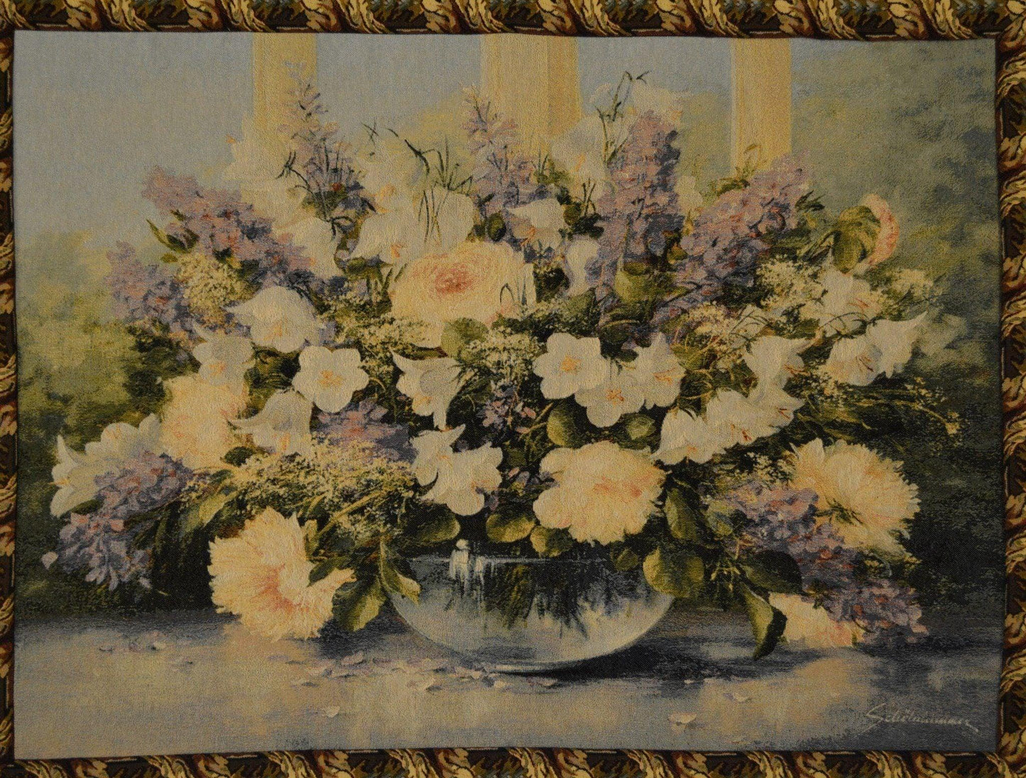 Tache 33 X 24 Inch Flowering Bouquet Floral Tapestry Wall Hanging