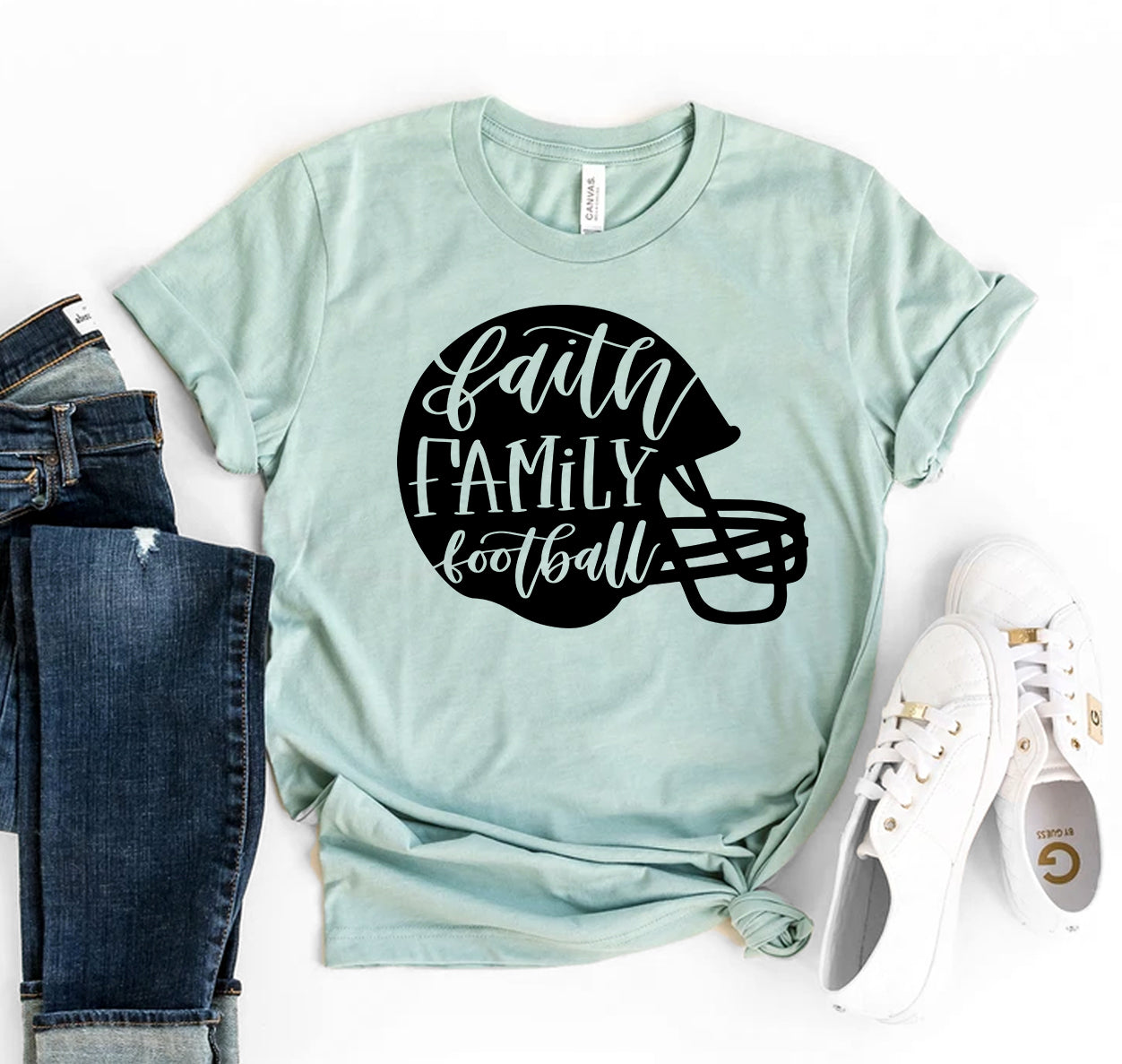 Faith Family Football T-shirt