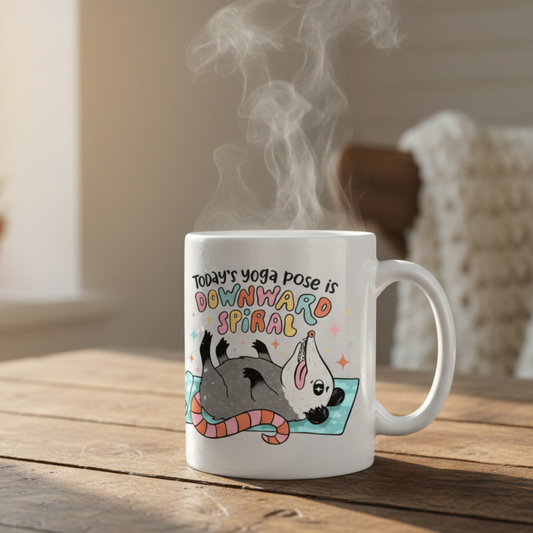 Today's Yoga is Downward Spiral Coffee Mug