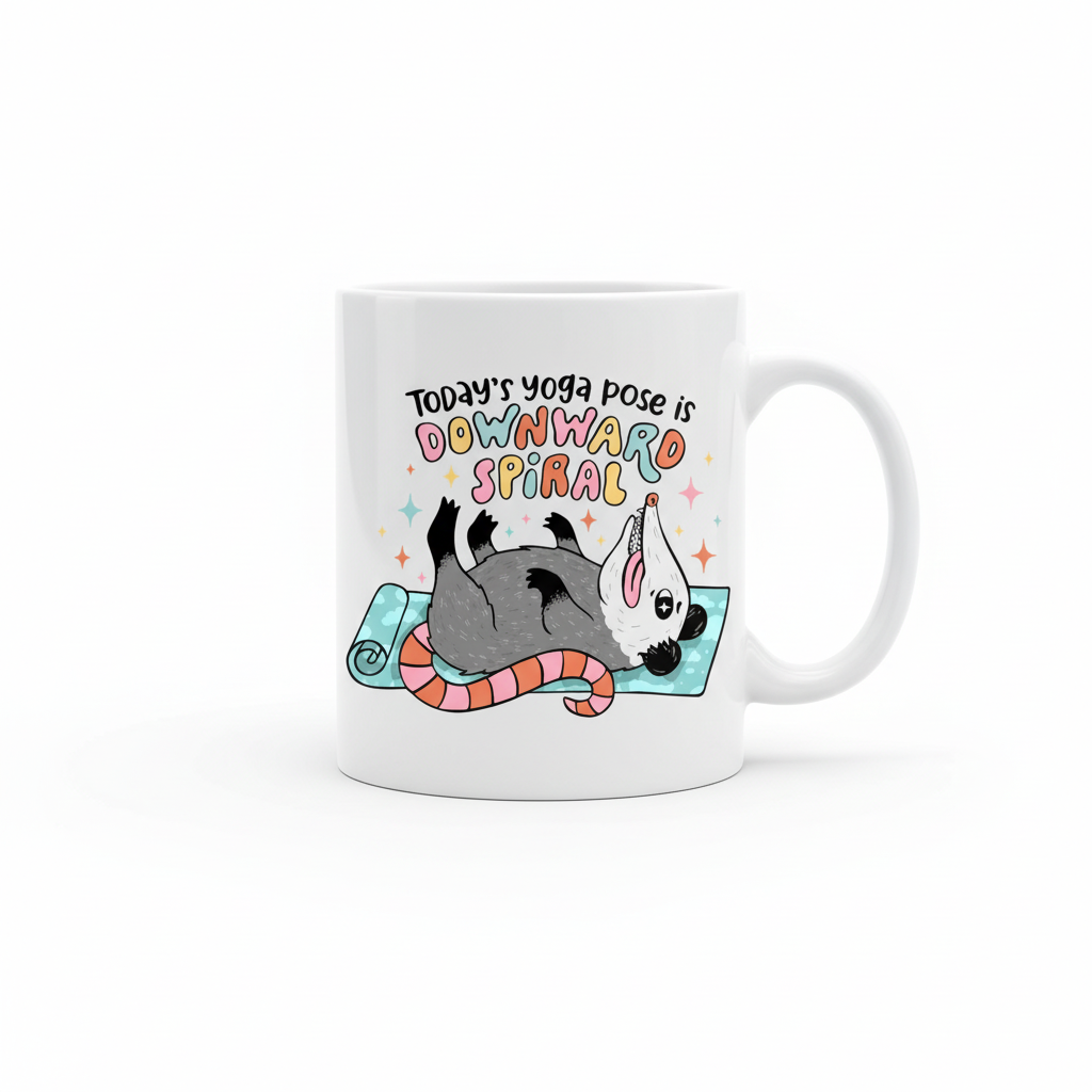 Today's Yoga is Downward Spiral Coffee Mug